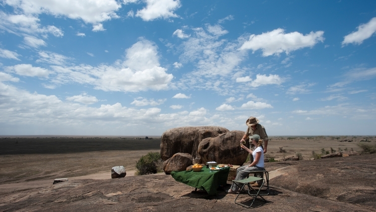 Kusini Camp - Picknick auf einem Kopje